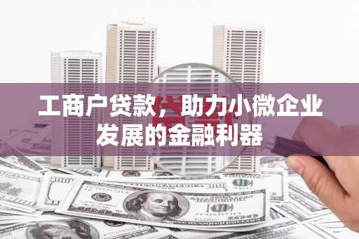 雁塔工商户贷款，助力小微企业发展的金融利器