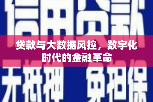 雁塔贷款与大数据风控，数字化时代的金融革命