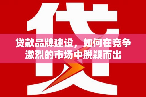 雁塔贷款品牌建设，如何在竞争激烈的市场中脱颖而出