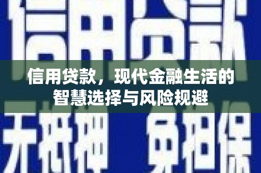雁塔信用贷款，现代金融生活的智慧选择与风险规避