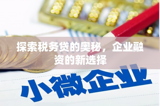 雁塔探索税务贷的奥秘，企业融资的新选择