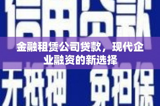 雁塔金融租赁公司贷款，现代企业融资的新选择