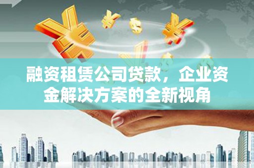 雁塔融资租赁公司贷款，企业资金解决方案的全新视角