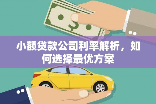 雁塔小额贷款公司利率解析，如何选择最优方案