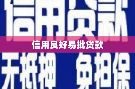 雁塔信用良好易批贷款