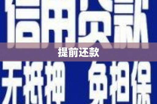 雁塔提前还款