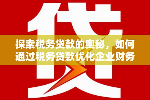 雁塔探索税务贷款的奥秘，如何通过税务贷款优化企业财务