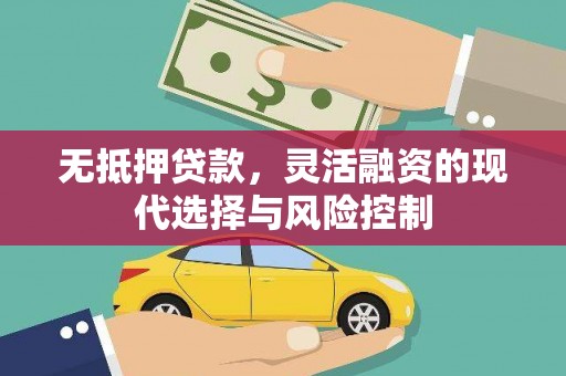 雁塔无抵押贷款，灵活融资的现代选择与风险控制