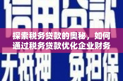 雁塔探索税务贷款的奥秘，如何通过税务贷款优化企业财务