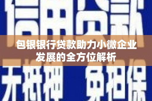 雁塔包银银行贷款助力小微企业发展的全方位解析