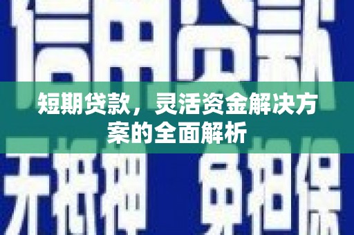 雁塔短期贷款，灵活资金解决方案的全面解析