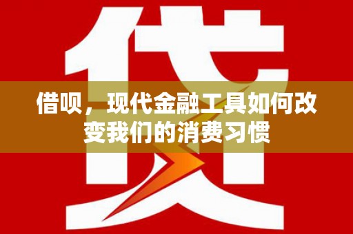 雁塔借呗，现代金融工具如何改变我们的消费习惯