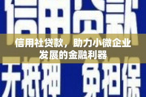 雁塔信用社贷款，助力小微企业发展的金融利器